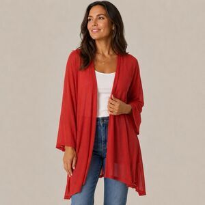 Chico’s NWT Coral Convertible Cardigan Kimono Beach Minimalist Summer Flowy XXL